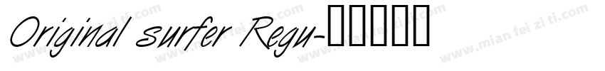 Original surfer Regu字体转换